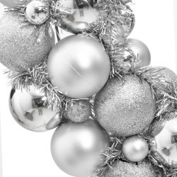 Couronne de Noël argenté 45 cm polystyrène 