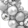 Couronne de Noël argenté 45 cm polystyrène 