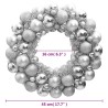 Couronne de Noël argenté 45 cm polystyrène 