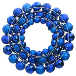 Couronne de Noël bleu 45 cm polystyrène 
