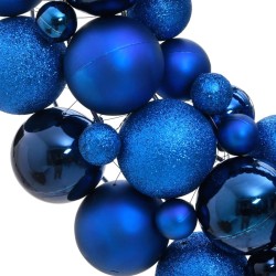 Couronne de Noël bleu 45 cm polystyrène 