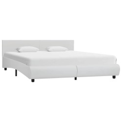Cadre de lit avec LED sans matelas blanc 180x200 cm 