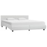 Cadre de lit avec LED sans matelas blanc 180x200 cm 