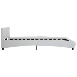 Cadre de lit avec LED sans matelas blanc 180x200 cm 