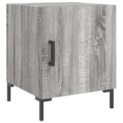 Table de chevet sonoma gris 40x40x50 cm bois d'ingénierie 