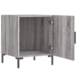 Table de chevet sonoma gris 40x40x50 cm bois d'ingénierie 