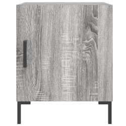Table de chevet sonoma gris 40x40x50 cm bois d'ingénierie 