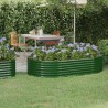 Lit surélevé de jardin Acier enduit de poudre 175x100x36cm Vert 