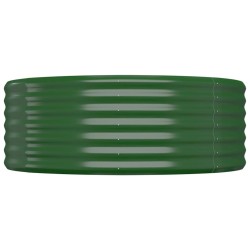 Lit surélevé de jardin Acier enduit de poudre 175x100x36cm Vert 