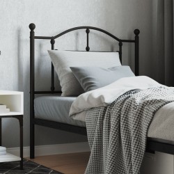 Tête de lit métal noir 90 cm 