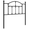Tête de lit métal noir 90 cm 