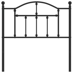 Tête de lit métal noir 90 cm 