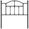 Tête de lit métal noir 90 cm 