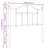 Tête de lit métal noir 90 cm 