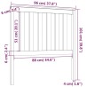 Tête de lit Gris 96x6x101 cm Bois massif de pin 
