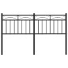 Tête de lit métal noir 140 cm 