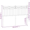 Tête de lit métal noir 140 cm 