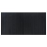Tapis rectangulaire noir 100x200 cm bambou 
