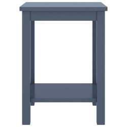 Table de chevet gris clair 35x30x47 cm bois de pin massif 