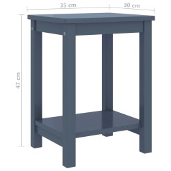 Table de chevet gris clair 35x30x47 cm bois de pin massif 