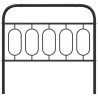 Tête de lit métal noir 107 cm 
