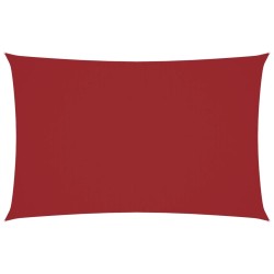 Voile de parasol tissu oxford rectangulaire 2,5x5 m rouge 