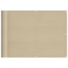 Écran de balcon beige 75x1000 cm 100% polyester oxford 