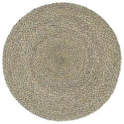 Napperons 6 pcs Gris Plain 38 cm Rond Jute 