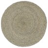 Napperons 6 pcs Gris Plain 38 cm Rond Jute 