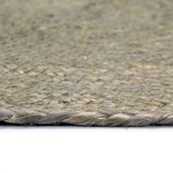 Napperons 6 pcs Gris Plain 38 cm Rond Jute 
