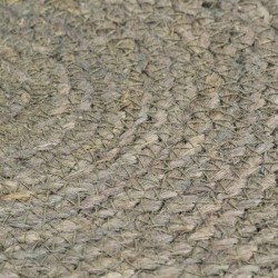 Napperons 6 pcs Gris Plain 38 cm Rond Jute 