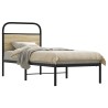 Tête de lit chêne sonoma 75 cm acier et bois d'ingénierie 