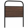 Tête de lit chêne marron 75 cm acier et bois d'ingénierie 