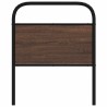 Tête de lit chêne marron 75 cm acier et bois d'ingénierie 