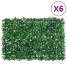  Clôture à feuilles d’arbustes artificiels  6 pcs vert 40x60 cm 