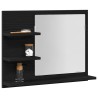 Miroir de salle de bain chêne noir 60x10,5x45cm bois ingénierie 