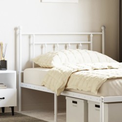 Tête de lit métal blanc 100 cm 