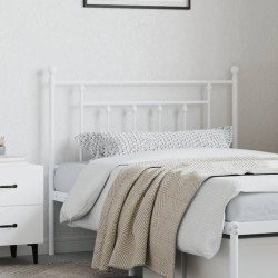 Tête de lit métal blanc 100 cm 