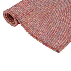 Tapis à tissage plat d'extérieur 80x250 cm Rouge 