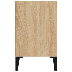 Table de chevet avec pieds en métal chêne sonoma 40x30x50 cm 