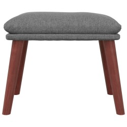 Repose-pied Gris clair 45x29,5x35 cm Tissu 