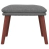 Repose-pied Gris clair 45x29,5x35 cm Tissu 