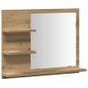 Armoire à miroir salle de bain chêne artisanal 60x10,5x45 cm 