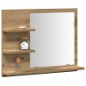 Armoire à miroir salle de bain chêne artisanal 60x10,5x45 cm 