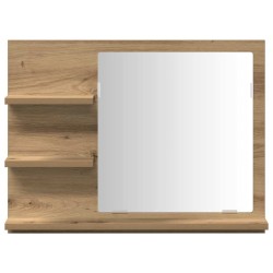 Armoire à miroir salle de bain chêne artisanal 60x10,5x45 cm 