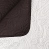 Couvre-lit à double face matelassé 230 x 260 cm Crème et marron 