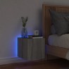 Meuble TV mural avec lumières LED sonoma gris 30,5x35x30 cm 