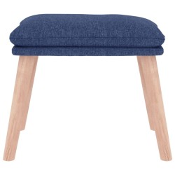 Repose-pied Bleu 45x29,5x35 cm Tissu 