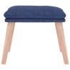Repose-pied Bleu 45x29,5x35 cm Tissu 