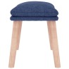 Repose-pied Bleu 45x29,5x35 cm Tissu 